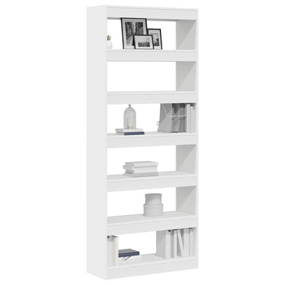 Book Cabinet with Shelf White 80 x 30 x 198 cm Engineered Wood