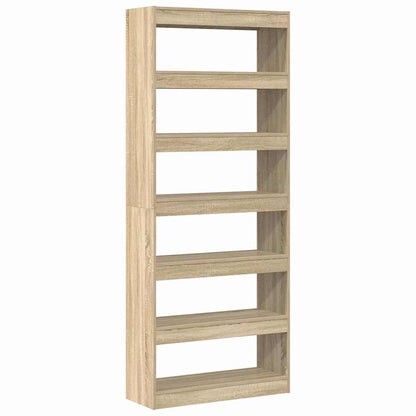 Book Cabinet Sonoma Oak 80 x 30 x 198 cm Engineered Wood