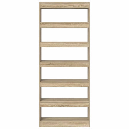 Book Cabinet Sonoma Oak 80 x 30 x 198 cm Engineered Wood