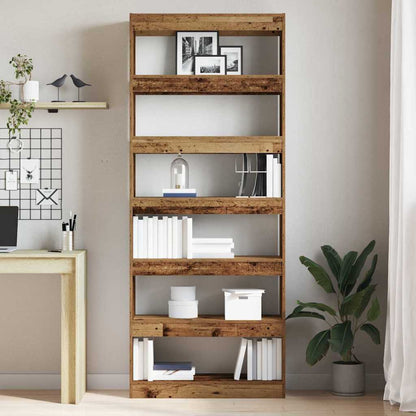 Book Cabinet Old Wood 80 x 30 x 198 cm Engineered Wood
