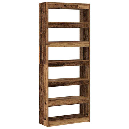 Book Cabinet Old Wood 80 x 30 x 198 cm Engineered Wood