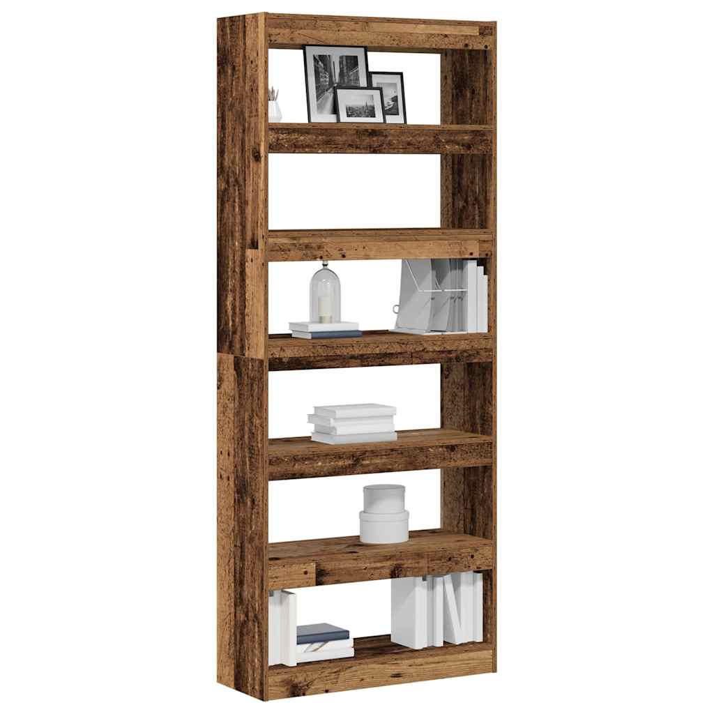 Book Cabinet Old Wood 80 x 30 x 198 cm Engineered Wood