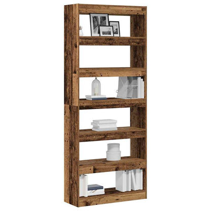Book Cabinet Old Wood 80 x 30 x 198 cm Engineered Wood