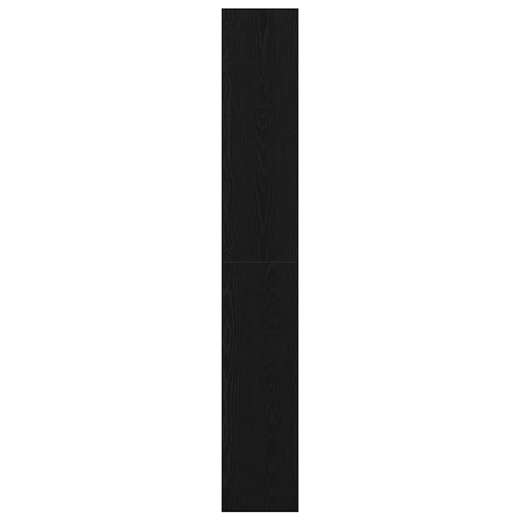 Book Cabinet Black Oak 80 x 30 x 198 cm Engineered Wood