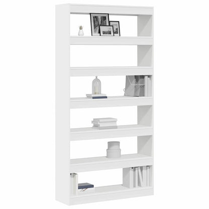 Book Cabinet White 100 x 30 x 198 cm Engineered Wood