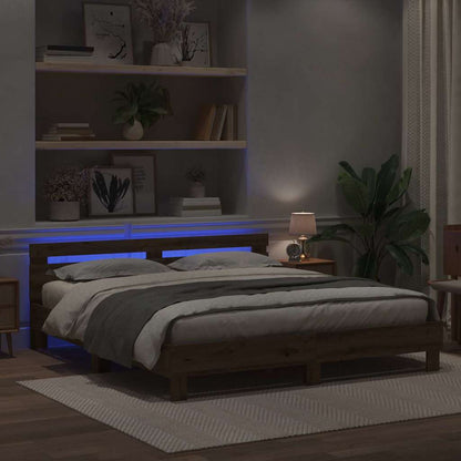 Bed Frame Artisan Oak 180 x 200 cm Engineered Wood