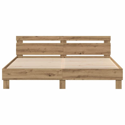 Bed Frame Artisan Oak 180 x 200 cm Engineered Wood