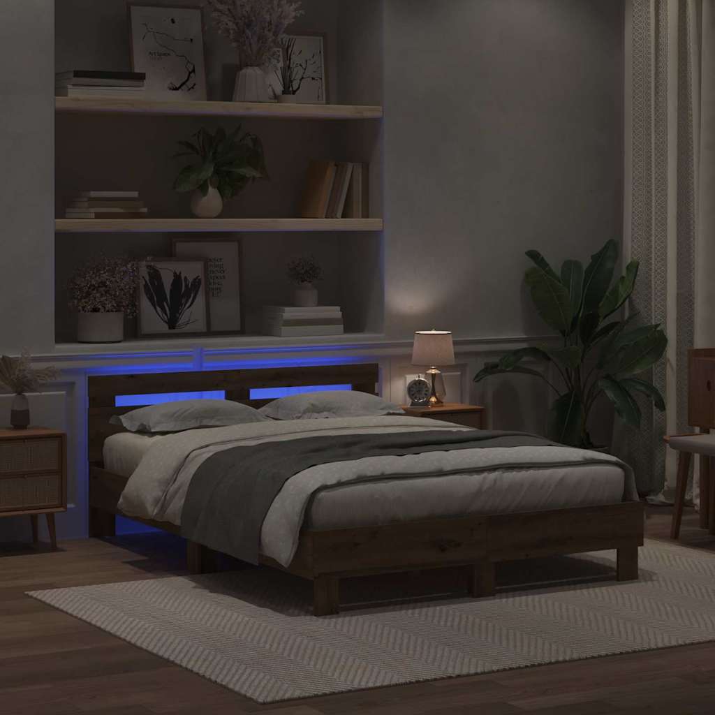 Bed Frame Artisan Oak 150 x 200 cm Engineered Wood