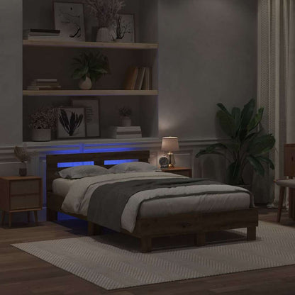 Bed Frame Artisan Oak 120 x 190 cm Engineered Wood