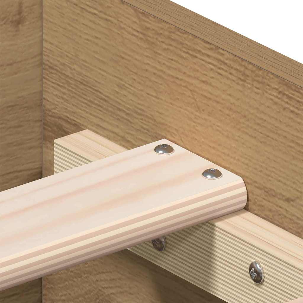 Bed Frame with Drawer Artisan Oak 120 x 190 cm Engineered Wood