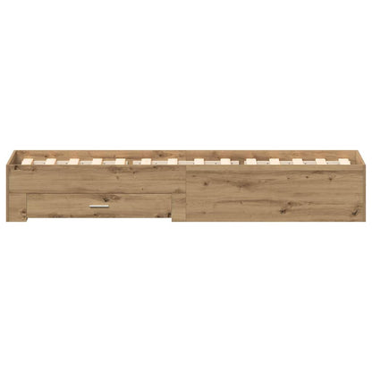 Bed Frame with Drawer Artisan Oak 100 x 200 cm Engineered Wood
