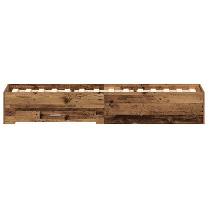 Bed Frame with Drawer Old Wood 90 x 190 cm Engineered Wood