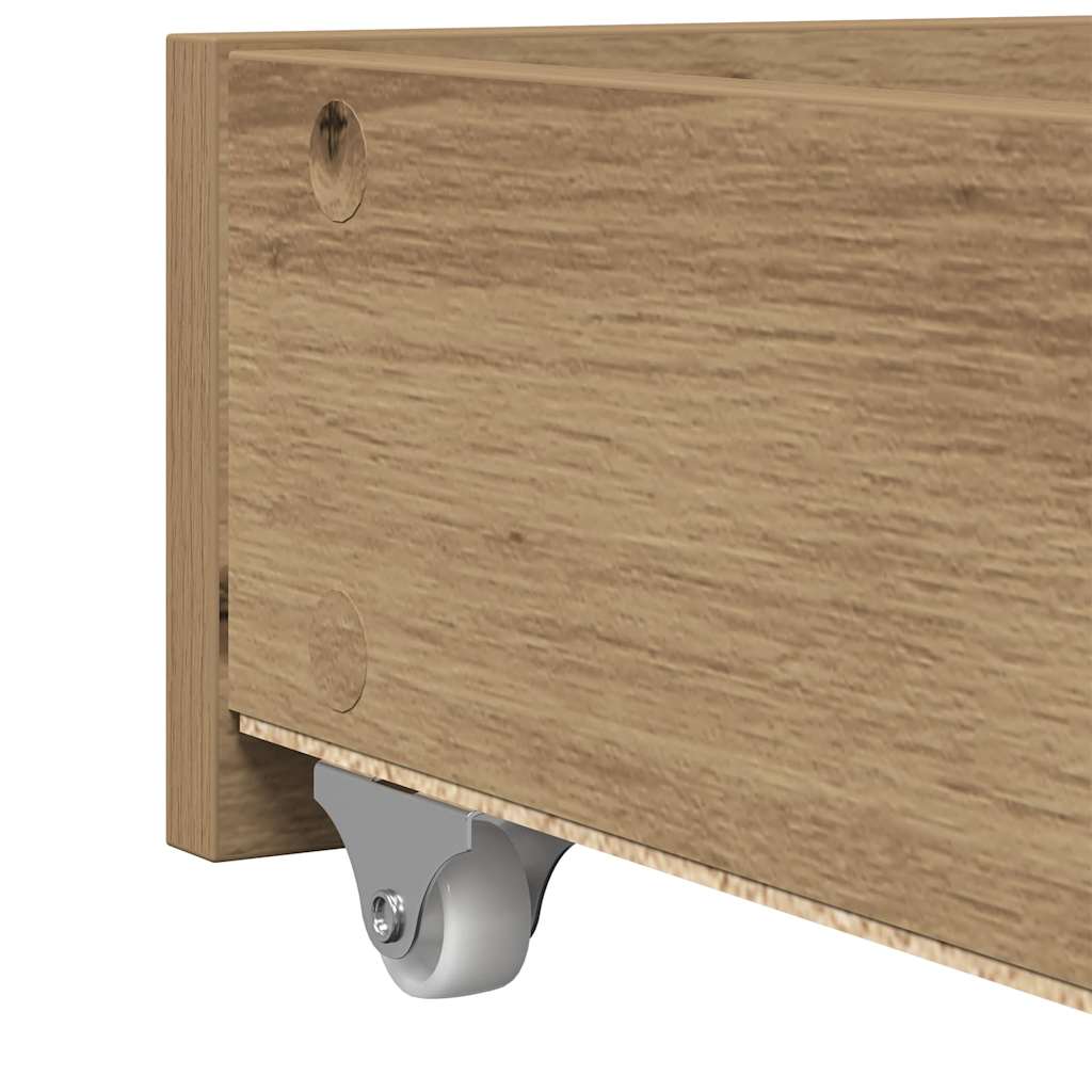 Daybed with Drawer Artisan Oak 90 x 200 cm Engineered Wood
