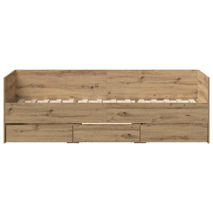 Daybed with Drawer Artisan Oak 90 x 200 cm Engineered Wood