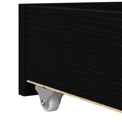 Daybed with Headboard Black Oak 90 x 200 cm Engineered Wood