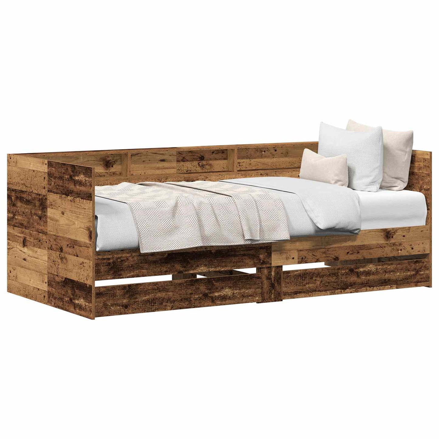 Daybed with Headboard Old Wood 90 x 190 cm Engineered Wood