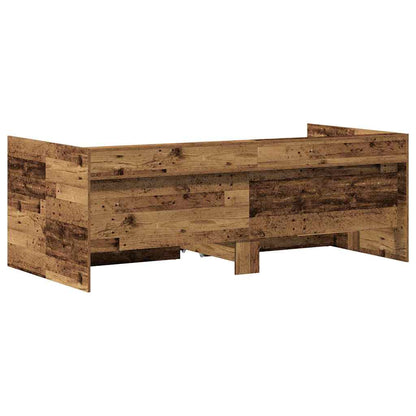 Daybed with Headboard Old Wood 90 x 190 cm Engineered Wood