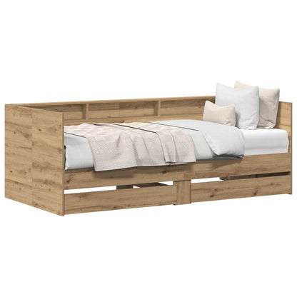 Daybed with Drawer Artisan Oak 90 x 190 cm Engineered Wood