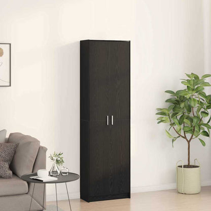 Wardrobe with Shelf Black Oak 55 x 25 x 189 cm Engineered Wood