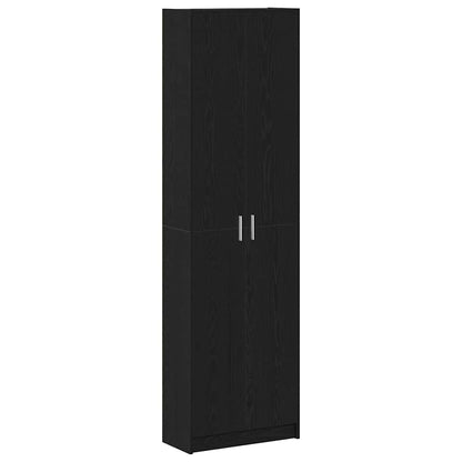 Wardrobe with Shelf Black Oak 55 x 25 x 189 cm Engineered Wood