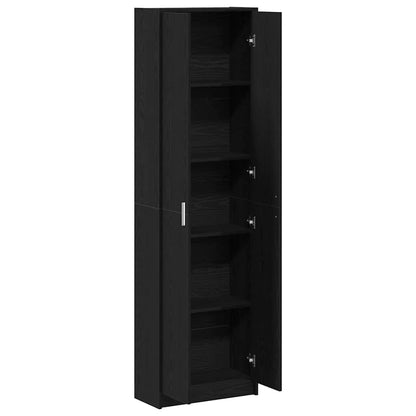 Wardrobe with Shelf Black Oak 55 x 25 x 189 cm Engineered Wood