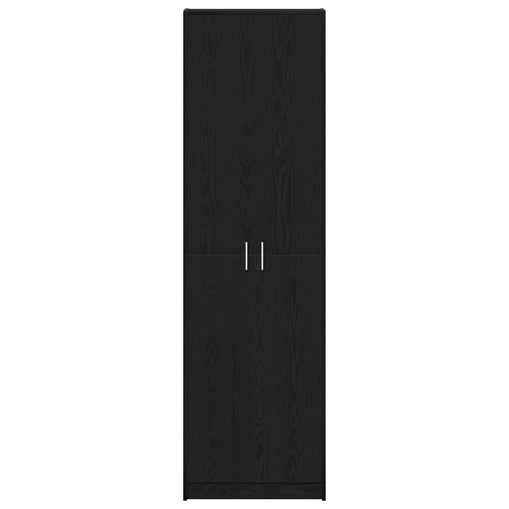 Wardrobe with Shelf Black Oak 55 x 25 x 189 cm Engineered Wood