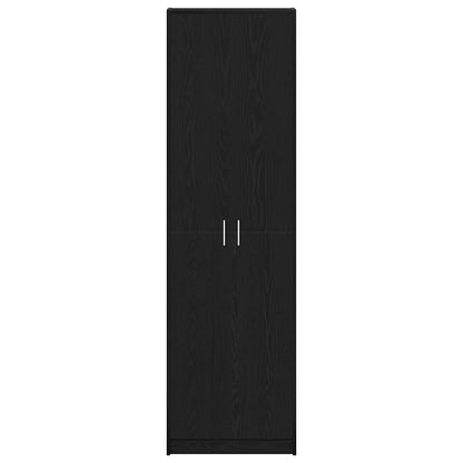 Wardrobe with Shelf Black Oak 55 x 25 x 189 cm Engineered Wood