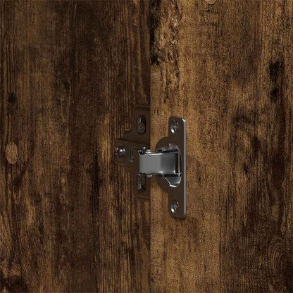 Wardrobe with Shelf Smoked Oak 55 x 25 x 189 cm Engineered Wood