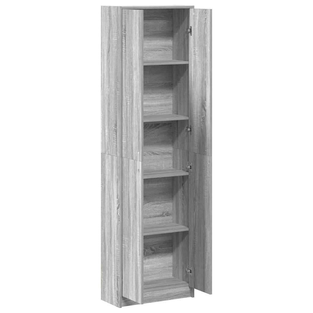 Wardrobe with Door Grey Sonoma 55 x 25 x 189 cm Engineered Wood