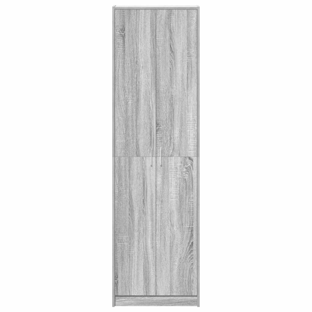 Wardrobe with Door Grey Sonoma 55 x 25 x 189 cm Engineered Wood