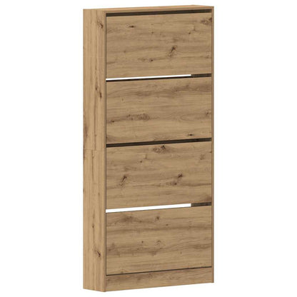 Shoe Cabinet 80 x 21 x 163.5 cm Engineered Wood Artisan Oak