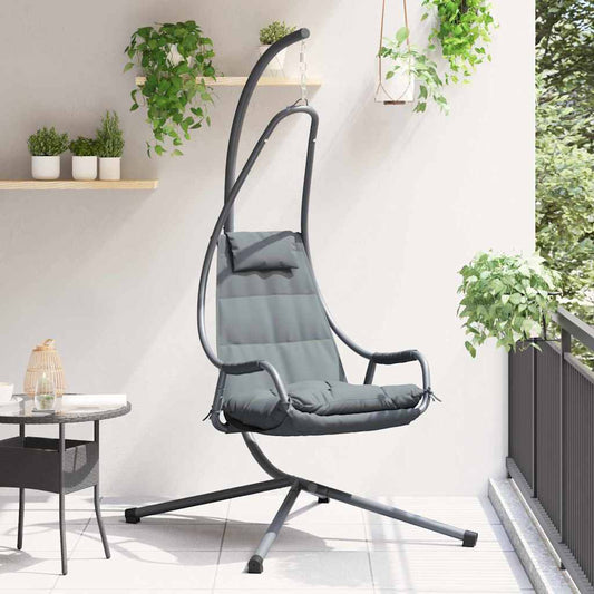 Hanging Egg Chair Steel 94 x 107 x 196.5 cm Anthracite