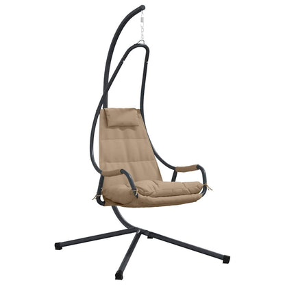 Hanging Egg Chair Folding Taupe 94 x 107 x 196.5 cm Steel