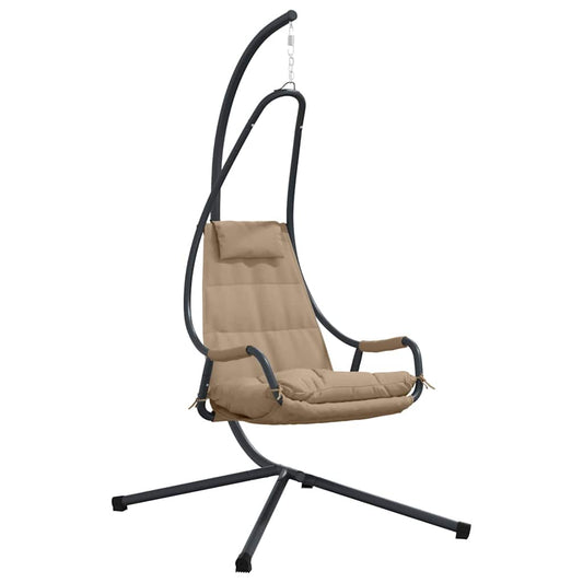 Hanging Egg Chair Steel 94 x 107 x 196.5 cm Taupe