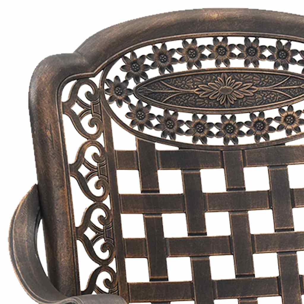 Garden Chair 2 pcs Bronze 55 x 56.5 x 91cm Aluminium