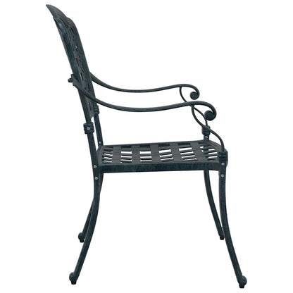 Garden Chair 2 pcs Green 55 x 56.5 x 91cm Aluminium