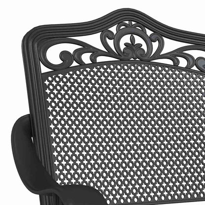 Garden Chair 2 pcs Black 55 x 55 x 92.5cm Aluminium
