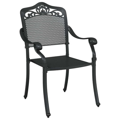 Garden Chair 2 pcs Black 55 x 55 x 92.5cm Aluminium