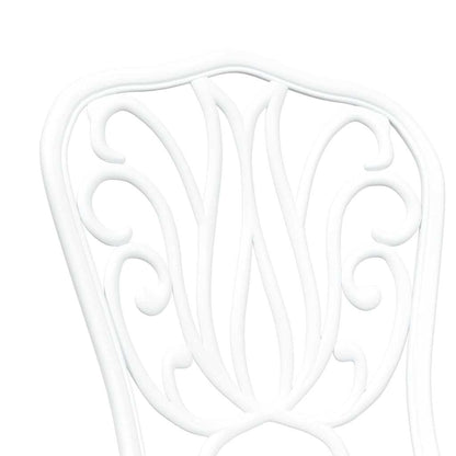 Garden Bistro Set 3 pcs White Aluminium