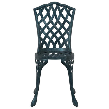 Garden Chair 2 pcs Green 39 x 40 x 87cm Aluminium