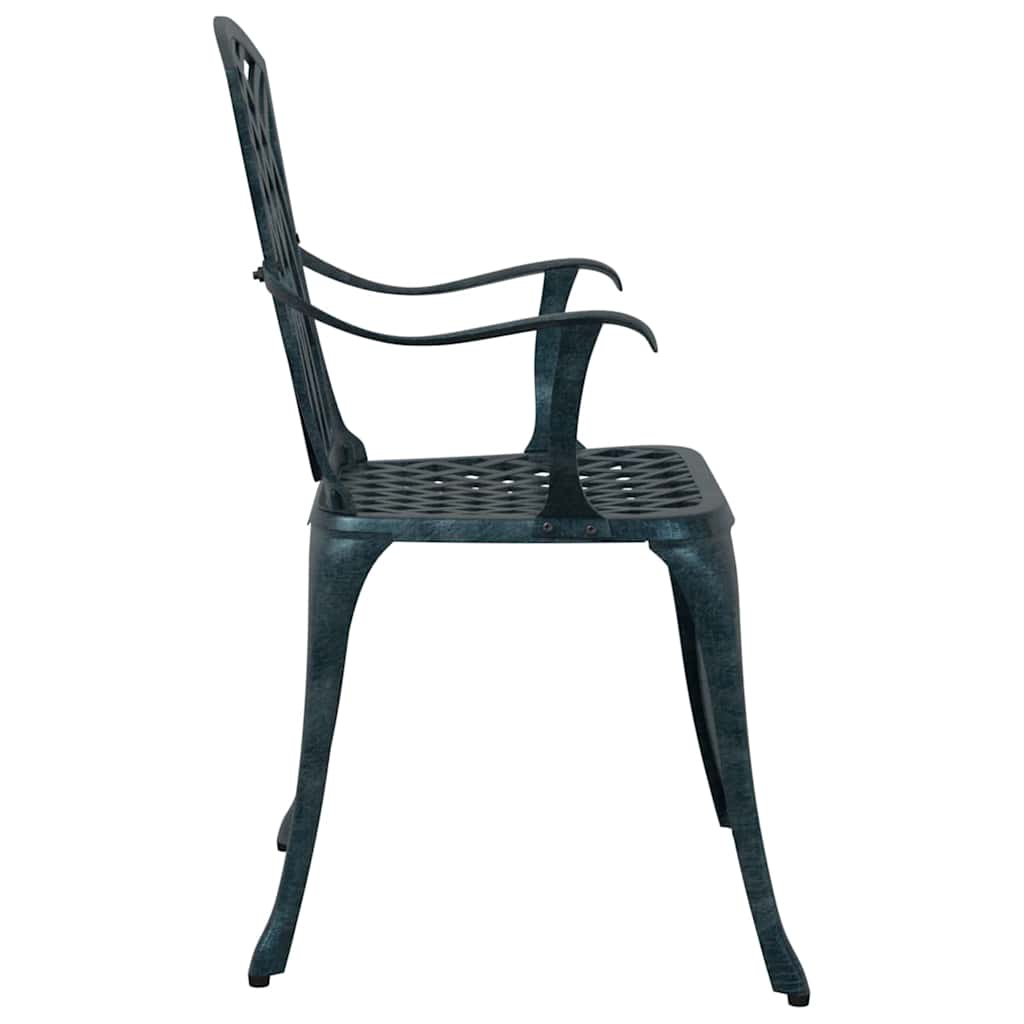 Garden Chair 2 pcs Green 53 x 51 x 88.5cm Aluminium