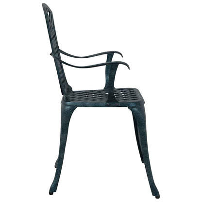 Garden Chair 2 pcs Green 53 x 51 x 88.5cm Aluminium