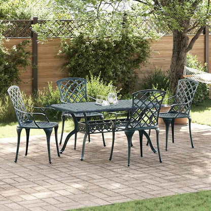 Garden Chair 4 pcs Green 61 x 60.5 x 93cm Aluminium