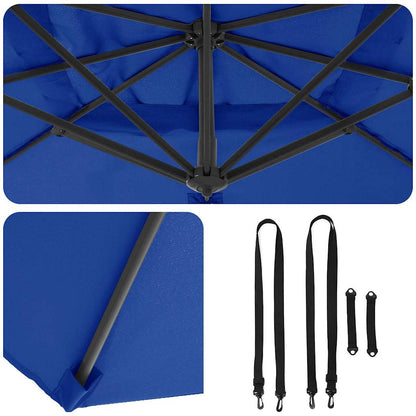 Roma Parasol Blue 286 x 284 x 265 cm Aluminium and Polyester