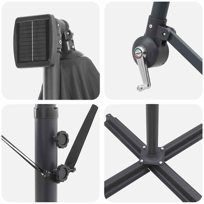 Cantilever Banana Parasol Anthracite 294 x 200 x 254 cm