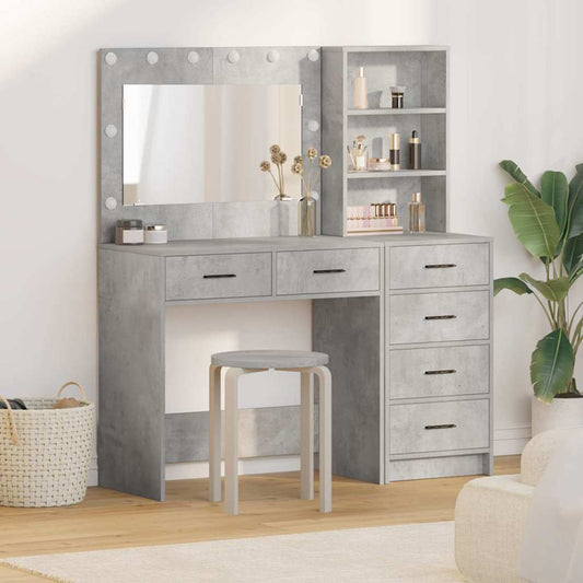 Dressing Table 2 pcs Grey 78.5 x 41 x 135 cm Engineered Wood
