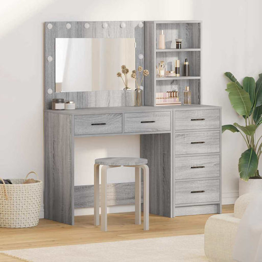Dressing Table 2 pcs Light Grey 78.5 x 41 x 135 cm