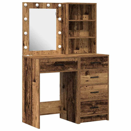 Dressing Table 2 pcs Brown 50 x 41 x 135 cm Engineered Wood