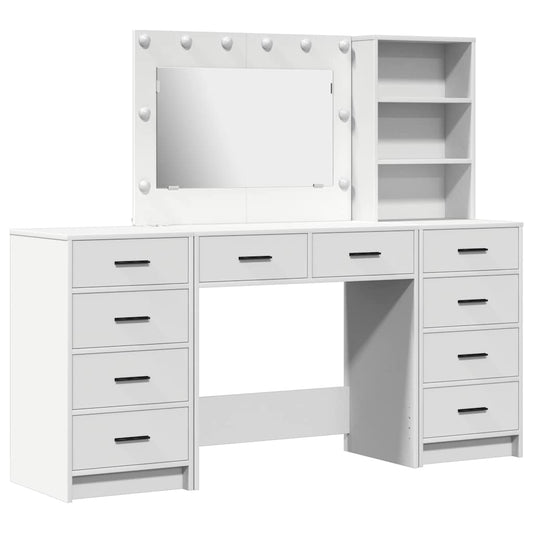 Dressing Table 3 pcs White 78.5 x 41 x 135 cm Engineered Wood