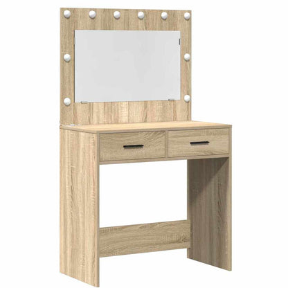 Dressing Table with Drawer 3 pcs Sonoma Oak Engineered Wood